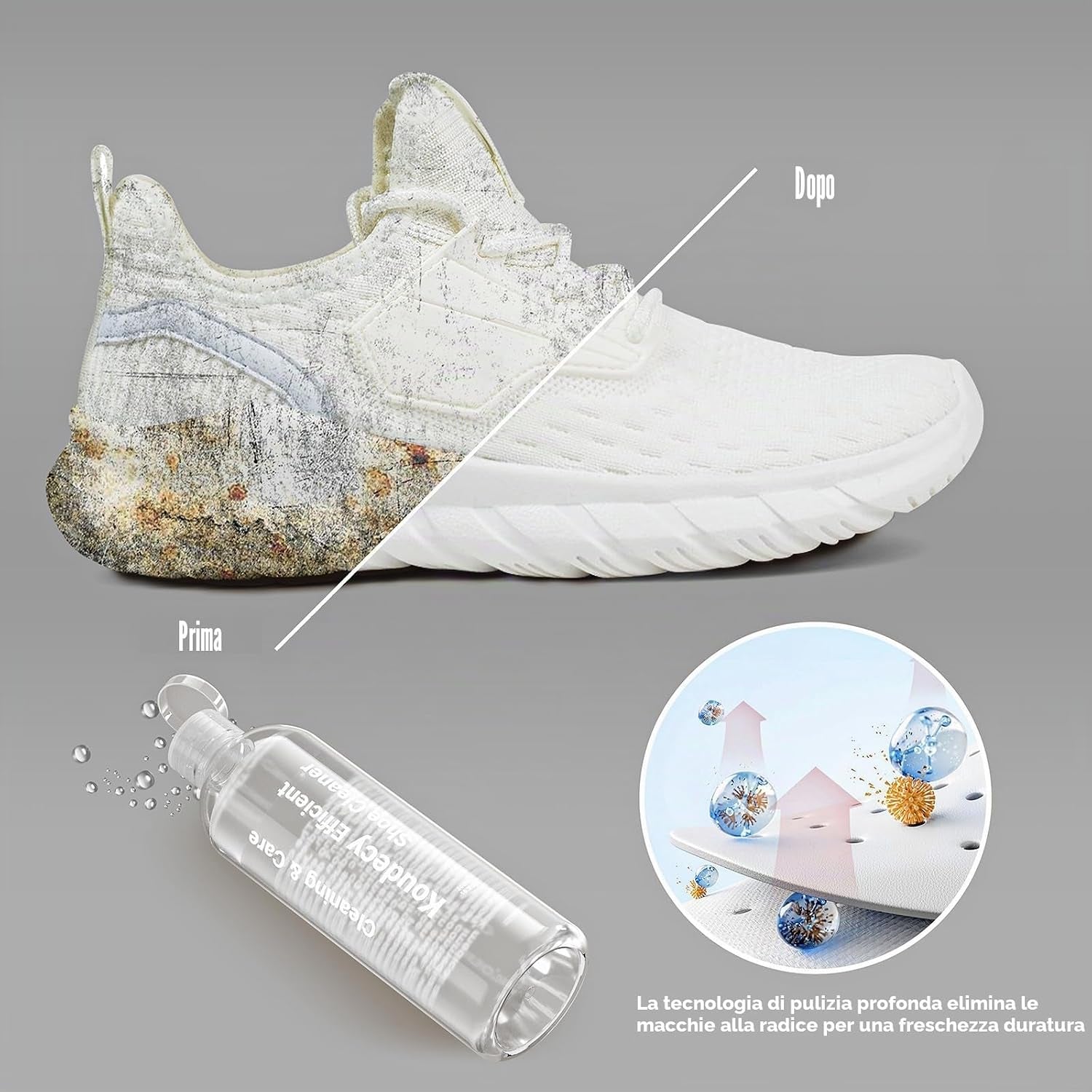 Kit per La Pulizia Delle Scarpe Da Ginnastica – Kit Di Pulizia per Scarpe Da Ginnastica Con Gomma, Spazzole E Asciugamano, Detergente Bianco per Scarpe E Scarpe Scamosciate