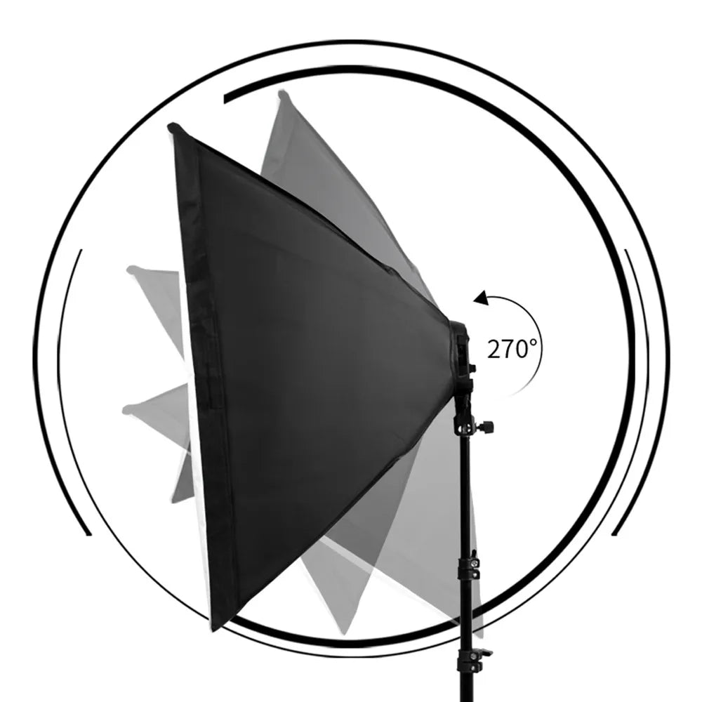 Photography Softbox Lighting Kits 50X70Cm Professional Continuous Light System Soft Box for Photo Studio Equipment