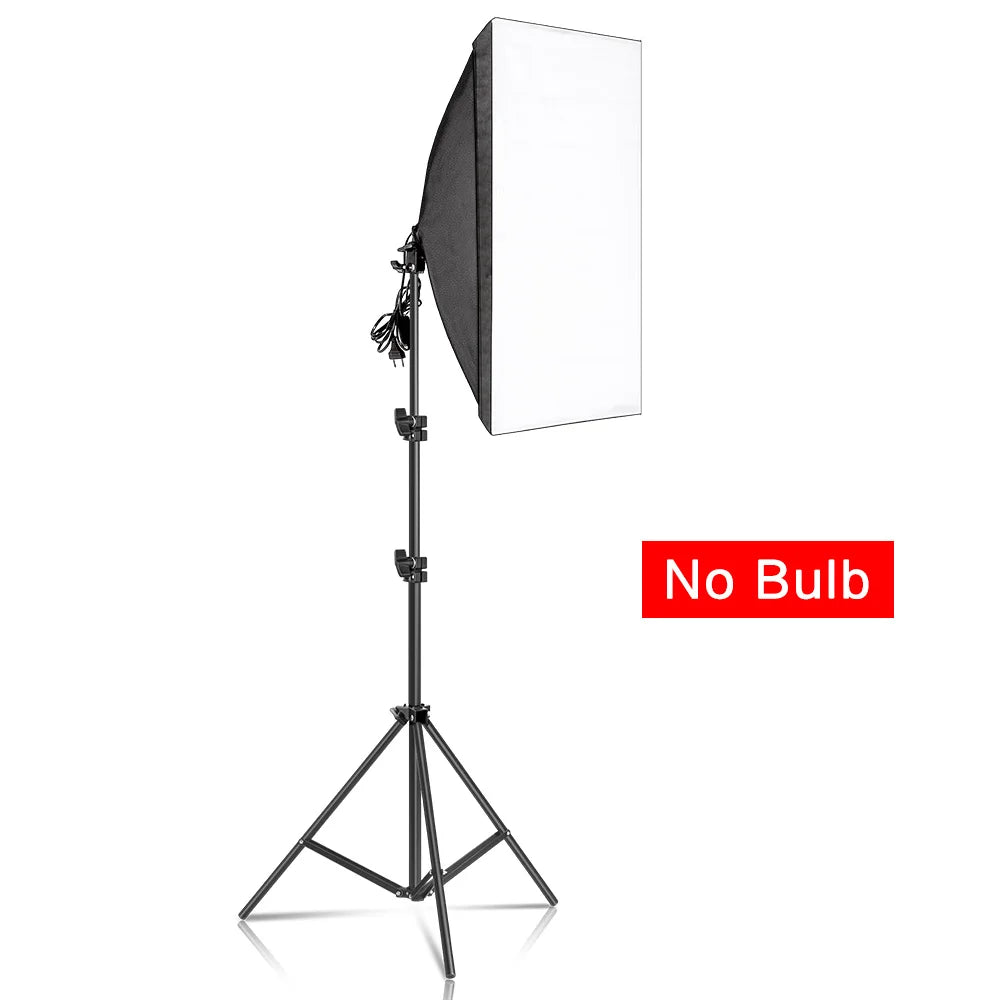 Photography Softbox Lighting Kits 50X70Cm Professional Continuous Light System Soft Box for Photo Studio Equipment